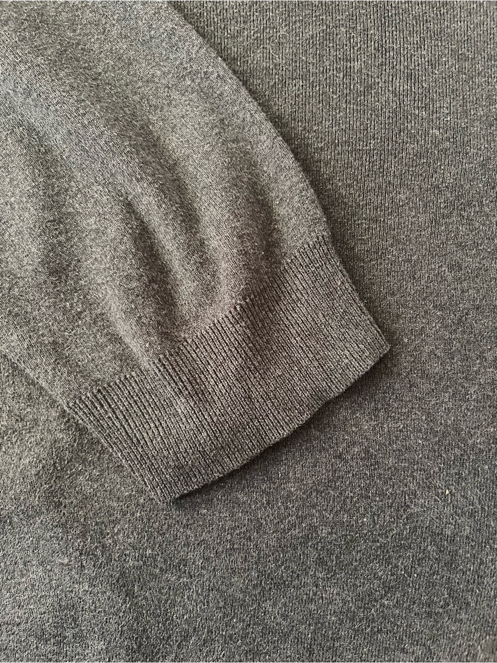 Polo by Ralph Lauren Men's V-Neck Sweater Charcoal Cotton - Picture 4 of 6